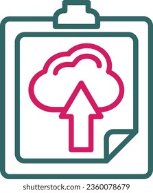 Clipboard Vector Icon Line Two Color