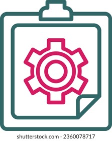 Clipboard Vector Icon Line Two Color
