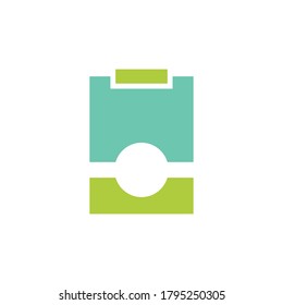 diseño del logotipo del icono del portapapeles