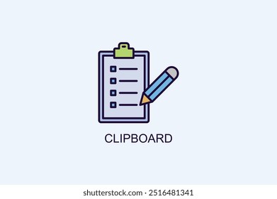 Ilustração De Logotipo Ou Ícone De Vetor Da Área De Transferência