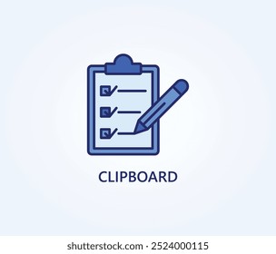 Ilustração De Símbolo De Vetor, Ícone Ou Sinal De Logotipo Da Área De Transferência