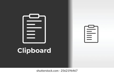 Clipboard Vector, Icon Or Logo Sign Isolated Symbol Illustration