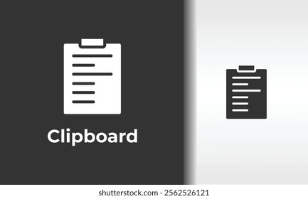 Clipboard Vector, Icon Or Logo Sign Isolated Symbol Illustration