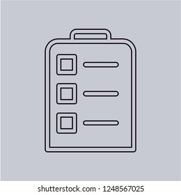 Clipboard vector icon. Modern, simple, isolated, flat best quality icon for web site designs or mobile apps. Vector illustration.