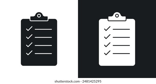Icono de Vector de Portapapeles en color negro.
