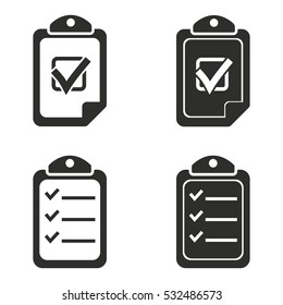 Conjunto de iconos vectoriales del Portapapeles. Ilustración aislada para diseño gráfico y web.