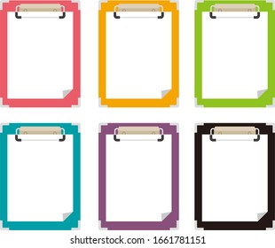 Clipboard vector illustration . Fill out the questionnaire　.
