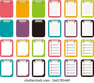 Clipboard vector illustration . Fill out the questionnaire　.