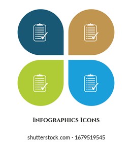 Clipboard Vector Illustration icon for all purpose. Isolated on 4 different backgrounds.