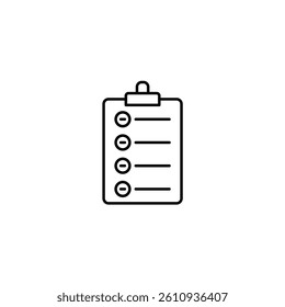 Clipboard vector illustration line icon icons design