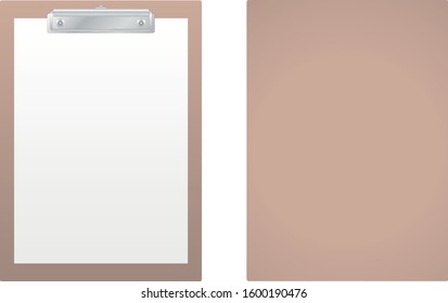 Clipboard vector illustration for logo mockups.