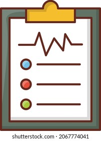clipboard Vector illustration on a transparent background. Premium quality symbols.Vector line flat color icon for concept and graphic design.