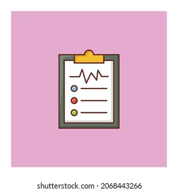 clipboard Vector illustration on a transparent background. Premium quality symbols.Vector line flat color icon for concept and graphic design.