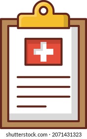 clipboard Vector illustration on a transparent background. Premium quality symbols. Vector Line Flat color  icon for concept and graphic design.