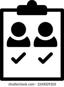 clipboard Vector illustration on a transparent background. Premium quality symmbols. Glyphs vector icons for concept and graphic design.