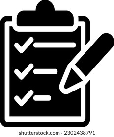 clipboard Vector illustration on a transparent background. Premium quality symmbols. Glyphs vector icons for concept and graphic design.