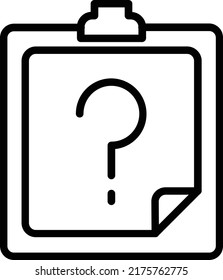 Clipboard Vector Line Icon Design
