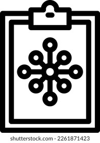 Clipboard Vector Line Icon Design