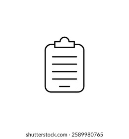 Clipboard Vector line icon design