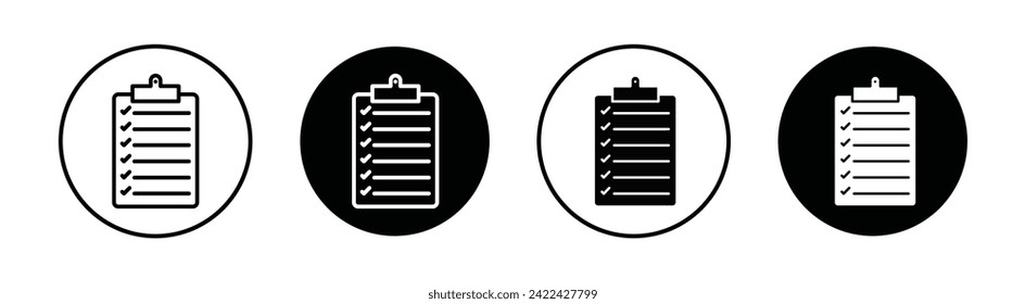 Clipboard Vector Line Icon Illustration.