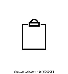 Clipboard Vector Line Icon Isolated