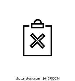 Clipboard Vector Line Icon Isolated