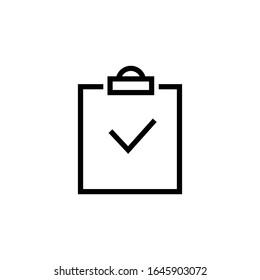 Clipboard Vector Line Icon Isolated