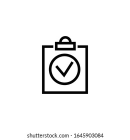Clipboard Vector Line Icon Isolated