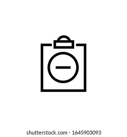 Clipboard Vector Line Icon Isolated