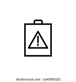 Clipboard Vector Line Icon Isolated