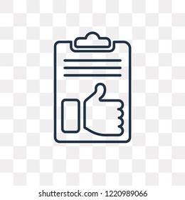 Clipboard vector outline icon isolated on transparent background, high quality linear Clipboard transparency concept can be used web and mobile