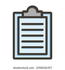 Clipboard Vector Thick Line Filled Colors Icon For Personal And Commercial Use.
