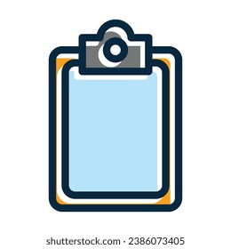 Clipboard Vector Thick Line Filled Dark Colors Icons For Personal And Commercial Use.
