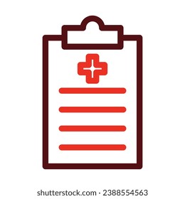 Clipboard Vector Thick Line Two Color Icons For Personal And Commercial Use.
