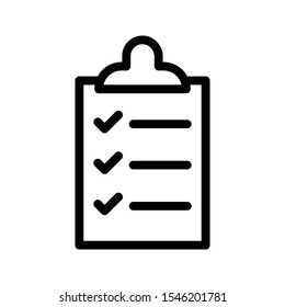 Clipboard Vector Thin Line Icon