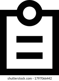 clipboard vector thin line icon 