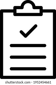 clipboard vector thin line icon