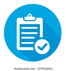  Clipboard verification symbol  vector icon illustration