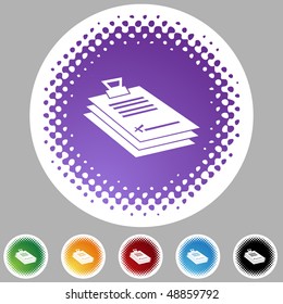 Clipboard web button isolated on a background.
