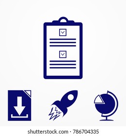 clipboard web icon. Vector icon 10 EPS