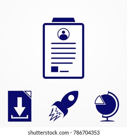 clipboard web icon. Vector icon 10 EPS