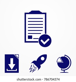 clipboard web icon. Vector icon 10 EPS