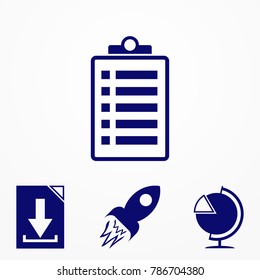 clipboard web icon. Vector icon 10 EPS