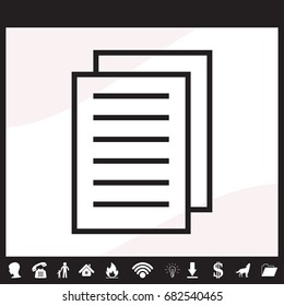 Clipboard web  Icon. Vector illustration.