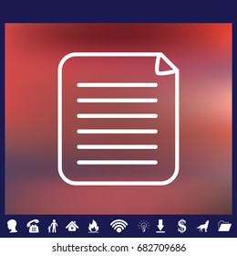 Clipboard web Icon. Vector illustration.