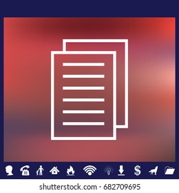 Clipboard web Icon. Vector illustration.