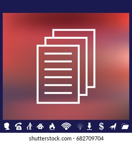 Clipboard web Icon. Vector illustration.