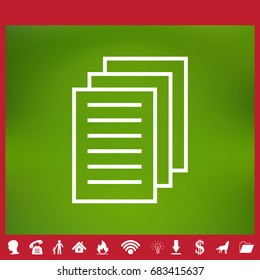 Clipboard web Icon. Vector illustration.