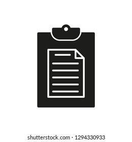 Clipboard whit checklist icon vector template