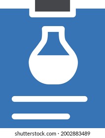 portapapeles con fondo blanco.utilizar en el laboratorio científico.icono de color de glifo.